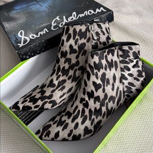 Sam Edelman Animal Print Ankle Boots